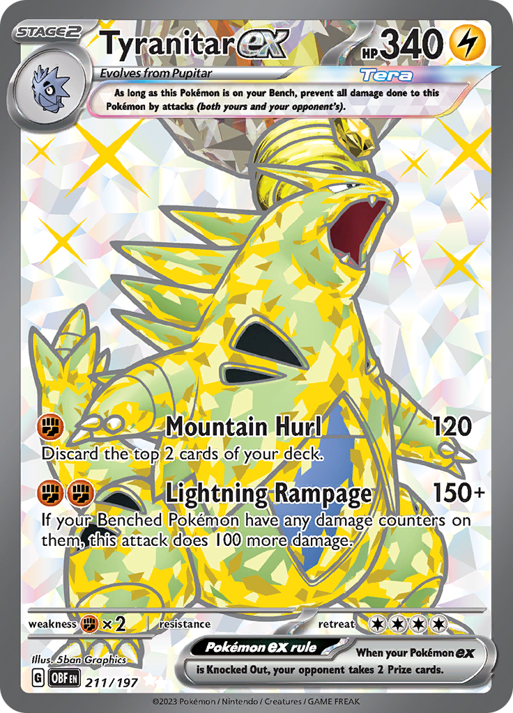 Tyranitar ex (211/197) [Scarlet & Violet: Obsidian Flames] | Deep Dive Games St. Marys