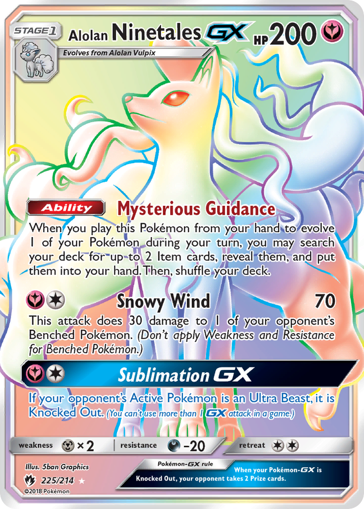 Alolan Ninetales GX (225/214) [Sun & Moon: Lost Thunder] | Deep Dive Games St. Marys