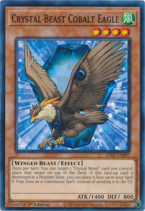 Crystal Beast Cobalt Eagle [LDS1-EN097] Common | Deep Dive Games St. Marys