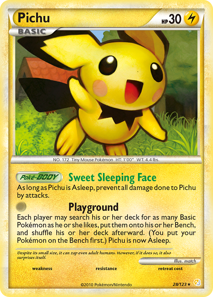 Pichu (28/123) [HeartGold & SoulSilver: Base Set] | Deep Dive Games St. Marys