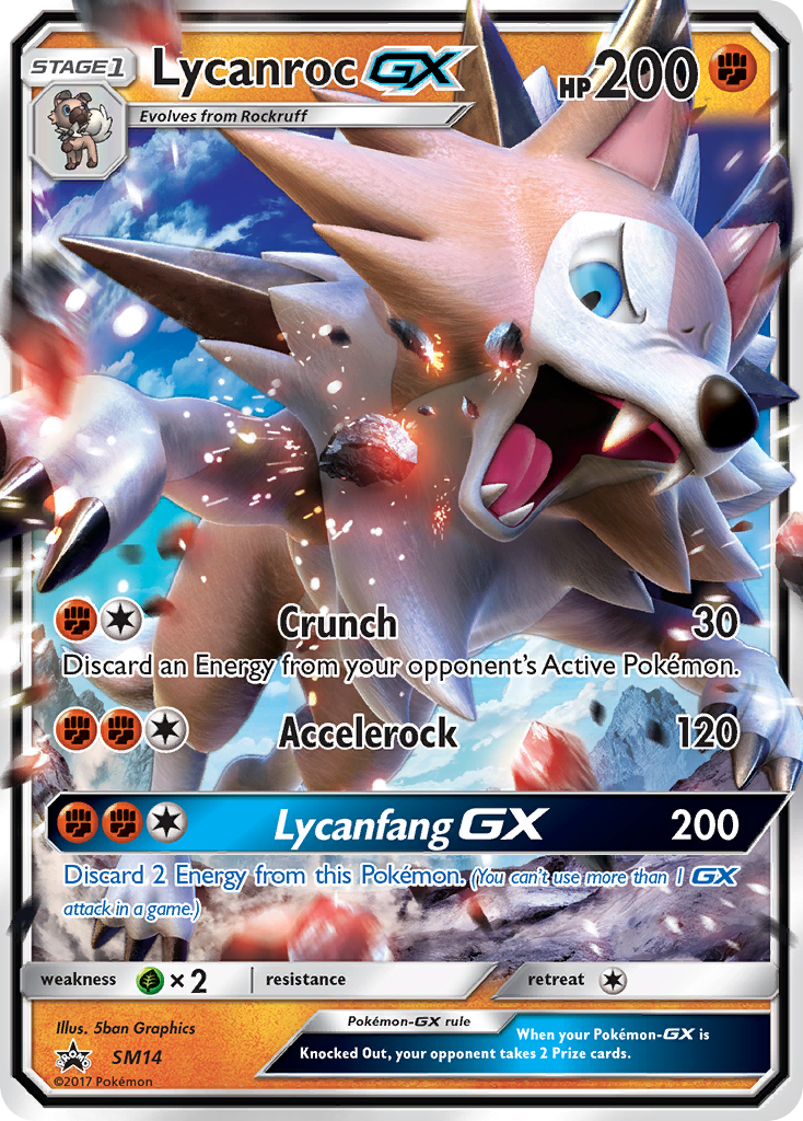 Lycanroc GX (SM14) [Sun & Moon: Black Star Promos] | Deep Dive Games St. Marys