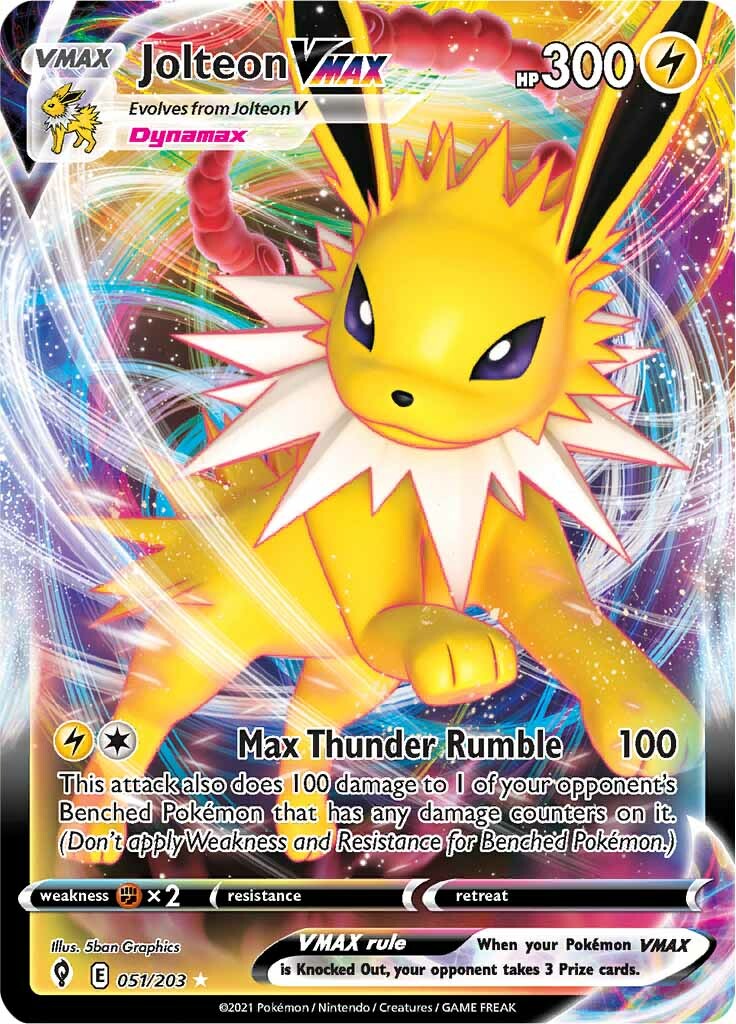 Jolteon VMAX (051/203) [Sword & Shield: Evolving Skies] | Deep Dive Games St. Marys