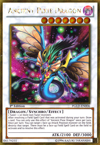 Ancient Pixie Dragon [PGLD-EN006] Gold Secret Rare | Deep Dive Games St. Marys