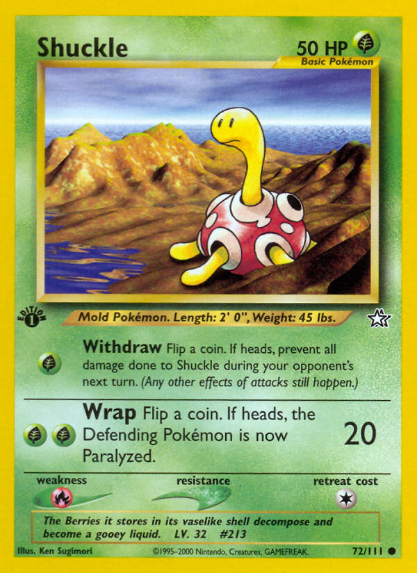 Shuckle (72/111) [Neo Genesis 1st Edition] | Deep Dive Games St. Marys