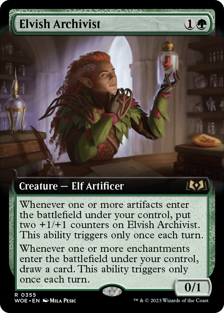 Elvish Archivist (Extended Art) [Wilds of Eldraine] | Deep Dive Games St. Marys