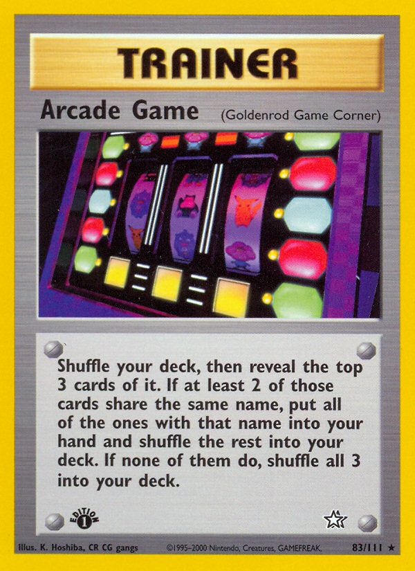 Arcade Game (83/111) [Neo Genesis 1st Edition] | Deep Dive Games St. Marys