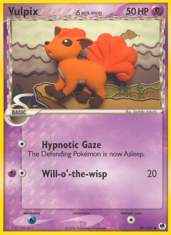 Vulpix (70/101) (Delta Species) [EX: Dragon Frontiers] | Deep Dive Games St. Marys