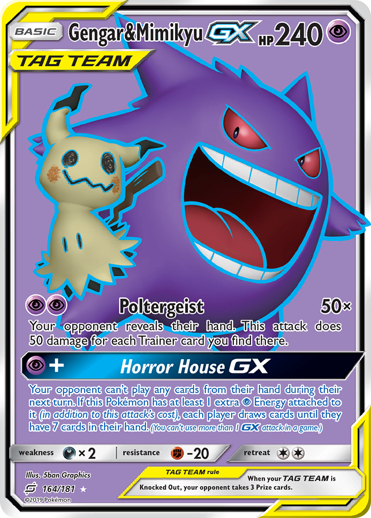 Gengar & Mimikyu GX (164/181) [Sun & Moon: Team Up] | Deep Dive Games St. Marys