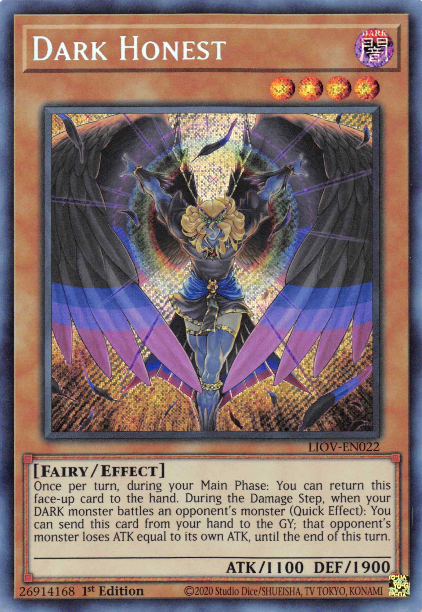 Dark Honest [LIOV-EN022] Secret Rare | Deep Dive Games St. Marys