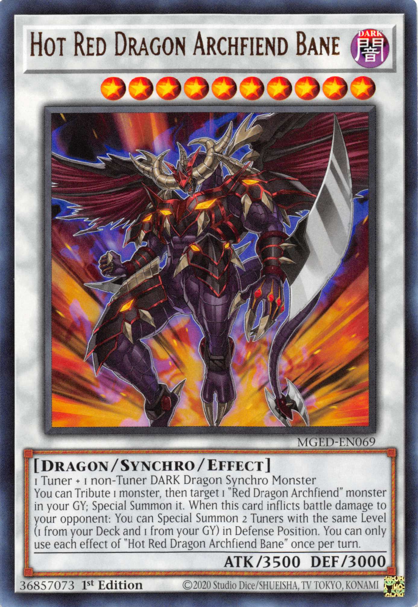 Hot Red Dragon Archfiend Bane [MGED-EN069] Rare | Deep Dive Games St. Marys