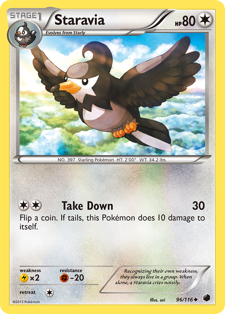 Staravia (96/116) [Black & White: Plasma Freeze] | Deep Dive Games St. Marys