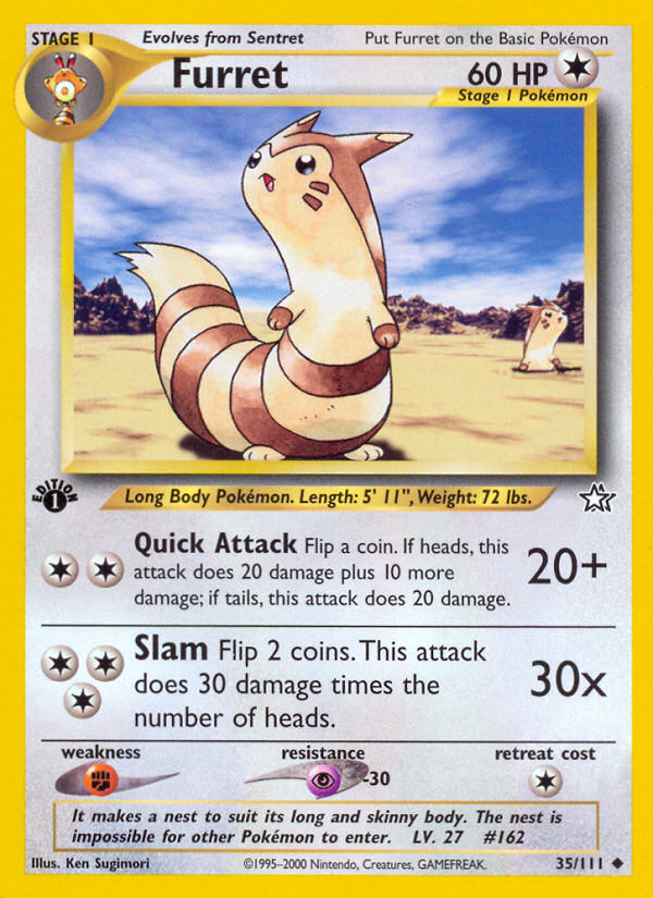 Furret (35/111) [Neo Genesis 1st Edition] | Deep Dive Games St. Marys