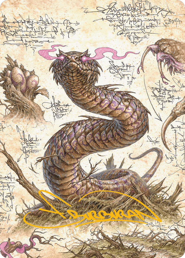 Rottenmouth Viper Art Card (Gold-Stamped Signature) [Bloomburrow Art Series] | Deep Dive Games St. Marys