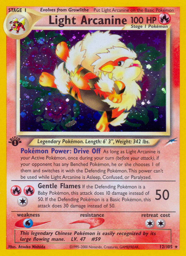 Light Arcanine (12/105) [Neo Destiny 1st Edition] | Deep Dive Games St. Marys