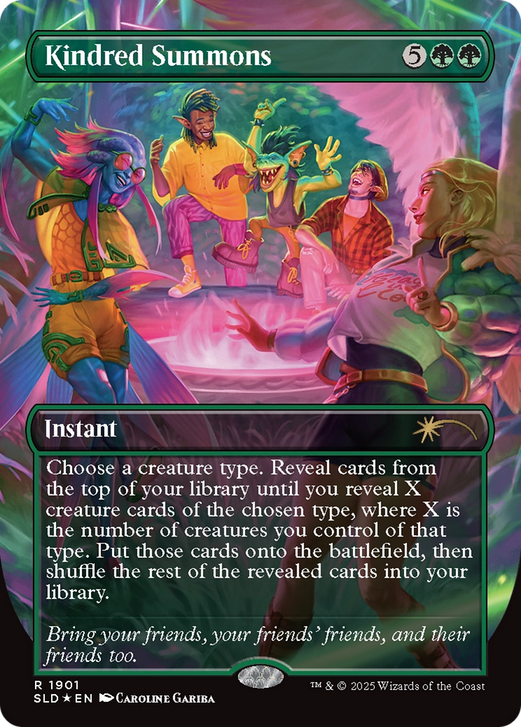 Kindred Summons (Double Rainbow Foil) [Secret Lair Drop Series] | Deep Dive Games St. Marys