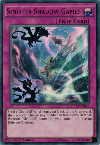 Sinister Shadow Games [DUEA-EN072] Ultra Rare | Deep Dive Games St. Marys