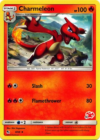 Charmeleon (8/68) (Charizard Stamp #51) [Battle Academy 2020] | Deep Dive Games St. Marys