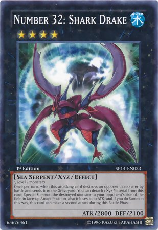 Number 32: Shark Drake [SP14-EN023] Starfoil Rare | Deep Dive Games St. Marys