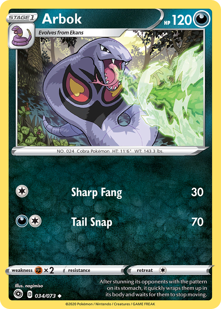 Arbok (034/073) [Sword & Shield: Champion's Path] | Deep Dive Games St. Marys