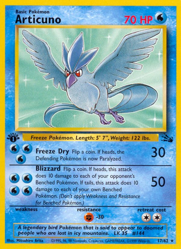 Articuno (17/62) [Fossil 1st Edition] | Deep Dive Games St. Marys