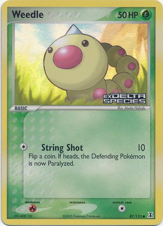 Weedle (87/113) (Stamped) [EX: Delta Species] | Deep Dive Games St. Marys