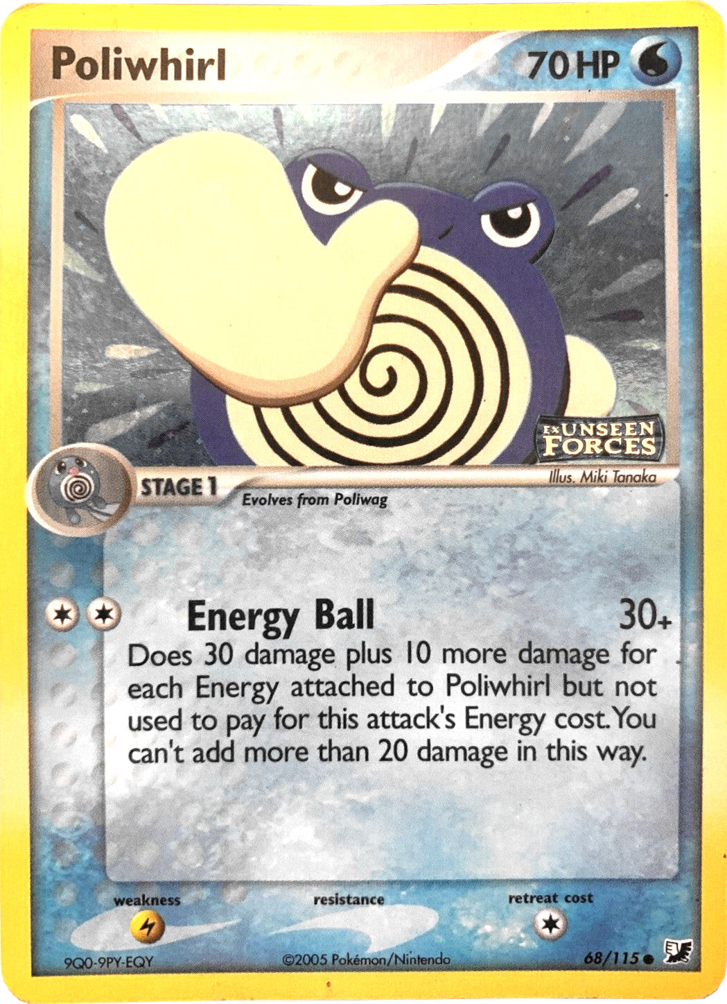 Poliwhirl (68/115) (Stamped) [EX: Unseen Forces] | Deep Dive Games St. Marys