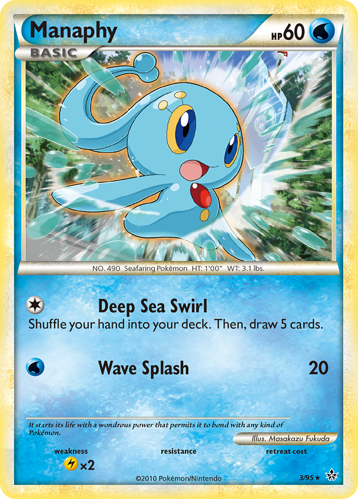 Manaphy (3/95) [HeartGold & SoulSilver: Unleashed] | Deep Dive Games St. Marys