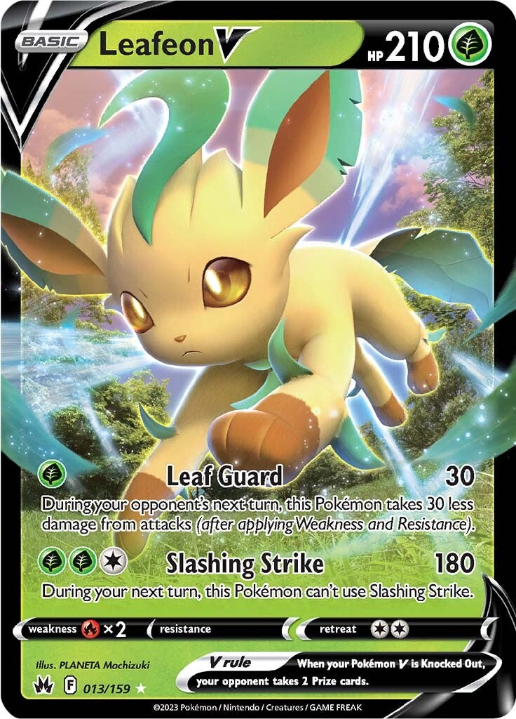 Leafeon V (013/159) [Sword & Shield: Crown Zenith] | Deep Dive Games St. Marys