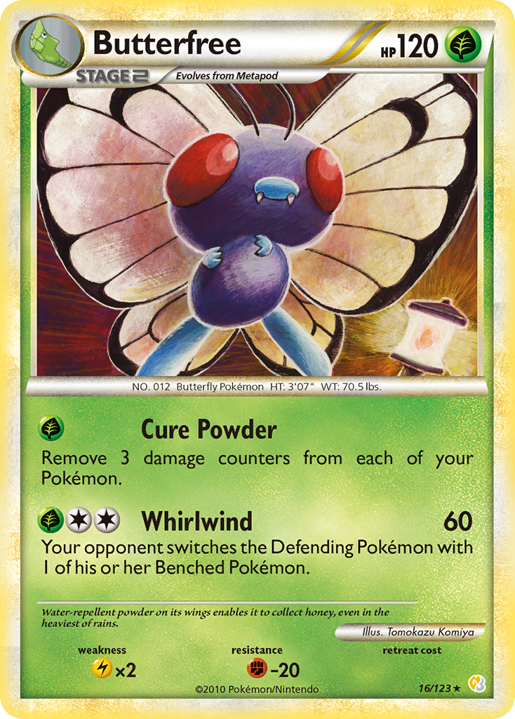 Butterfree (16/123) [HeartGold & SoulSilver: Base Set] | Deep Dive Games St. Marys