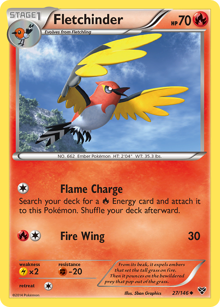 Fletchinder (27/146) [XY: Base Set] | Deep Dive Games St. Marys