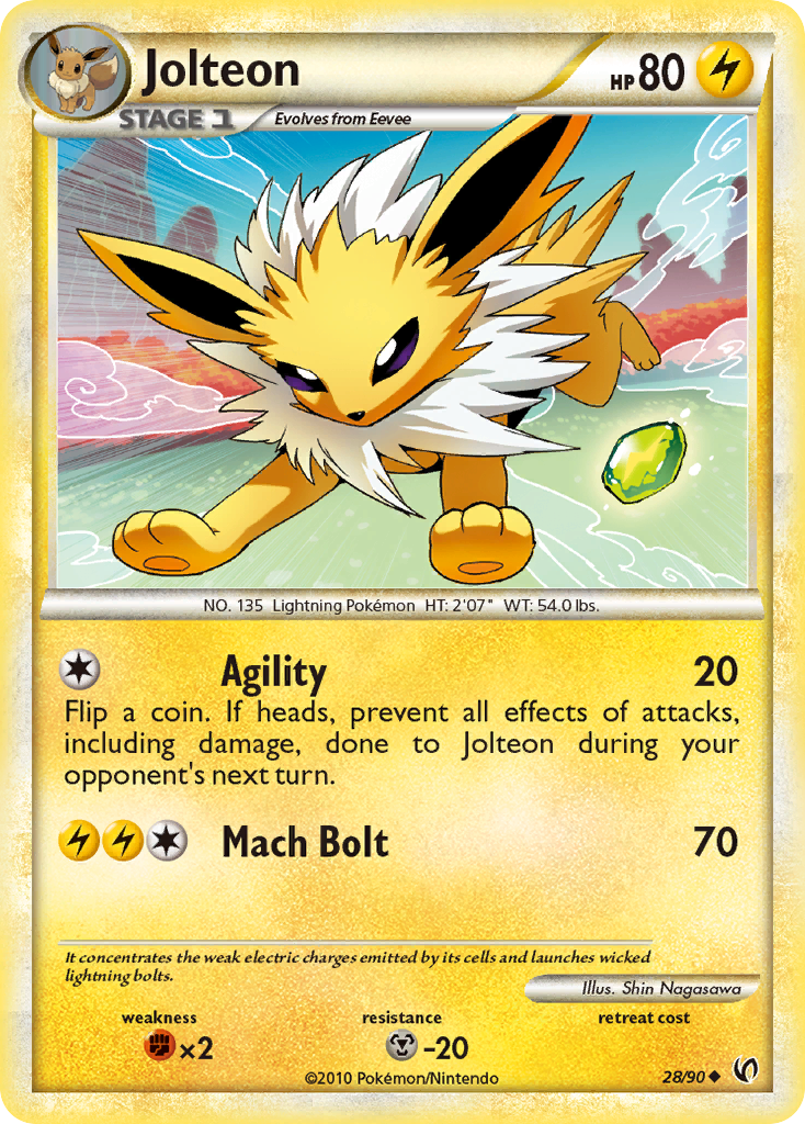 Jolteon (28/90) [HeartGold & SoulSilver: Undaunted] | Deep Dive Games St. Marys