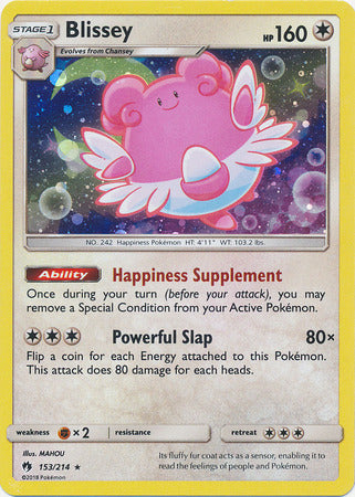 Blissey (153/214) (Cosmos Holo) [Sun & Moon: Lost Thunder] | Deep Dive Games St. Marys