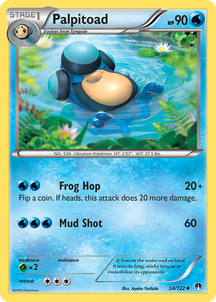 Palpitoad (34/122) [XY: BREAKpoint] | Deep Dive Games St. Marys