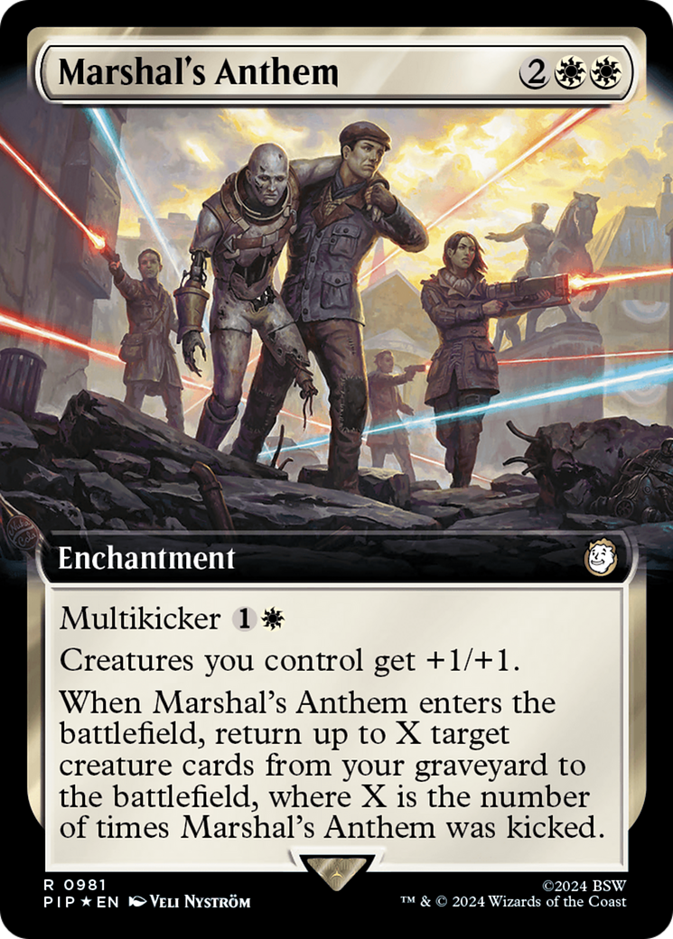 Marshal's Anthem (Extended Art) (Surge Foil) [Fallout] | Deep Dive Games St. Marys