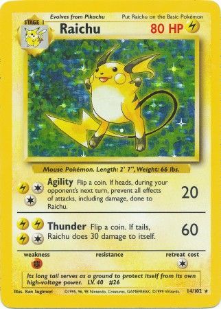 Raichu (14/102) [Base Set Unlimited] | Deep Dive Games St. Marys