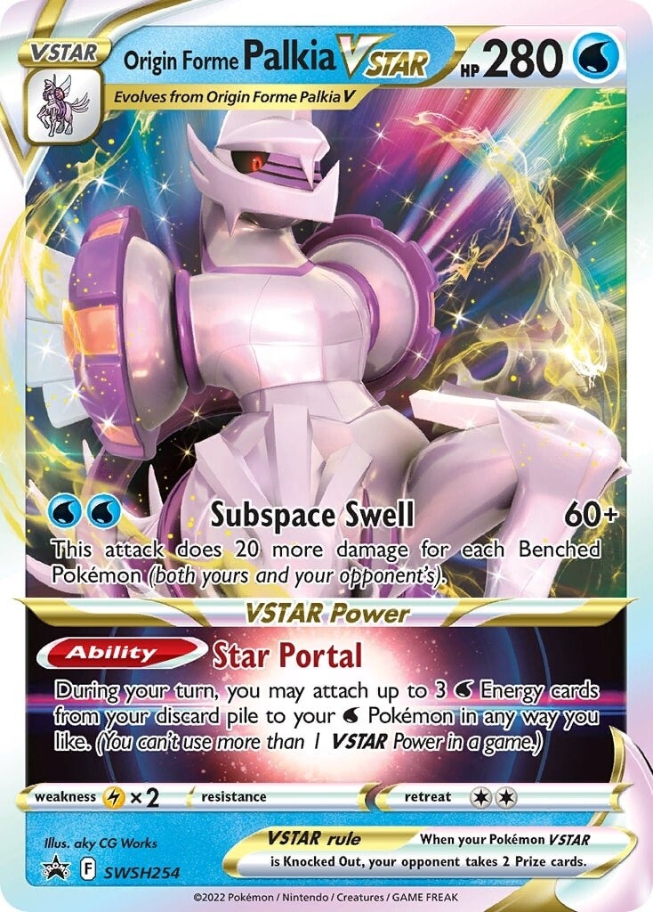 Origin Forme Palkia VSTAR (SWSH254) (Jumbo Card) [Sword & Shield: Black Star Promos] | Deep Dive Games St. Marys