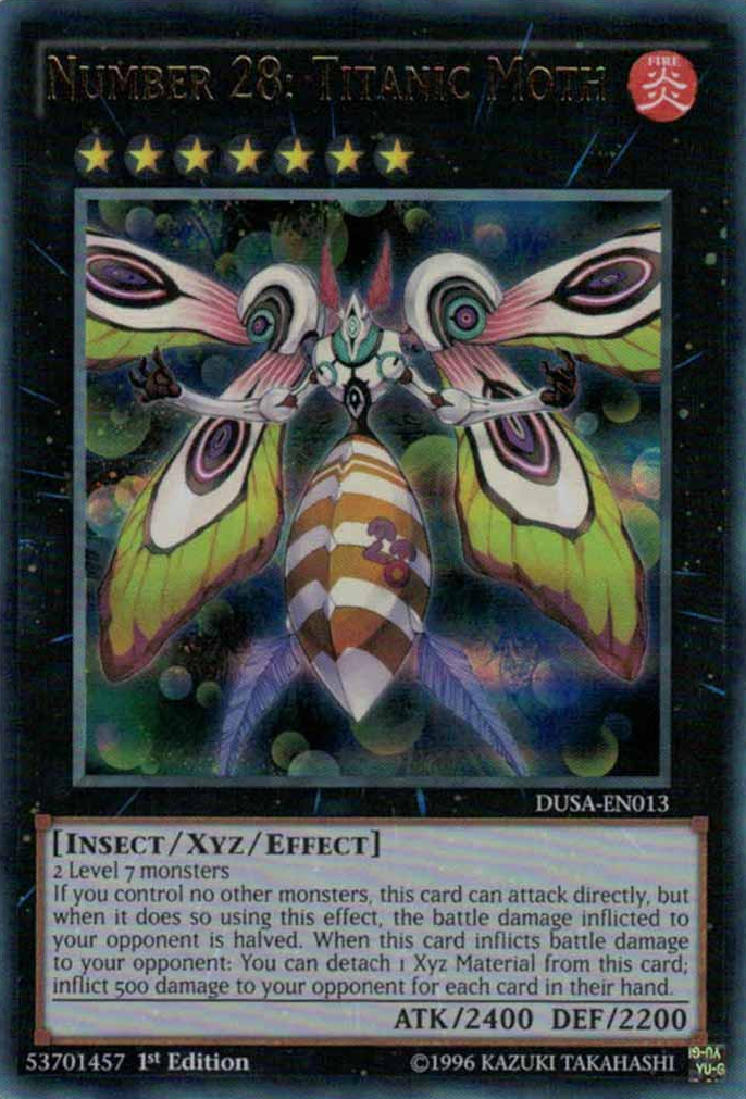 Number 28: Titanic Moth [DUSA-EN013] Ultra Rare | Deep Dive Games St. Marys