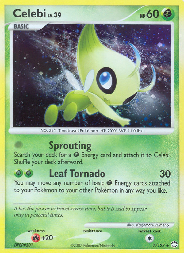 Celebi (7/123) [Diamond & Pearl: Mysterious Treasures] | Deep Dive Games St. Marys