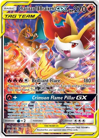 Charizard & Braixen GX (SM230) (Jumbo Card) [Sun & Moon: Black Star Promos] | Deep Dive Games St. Marys