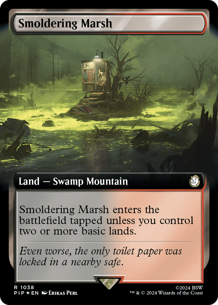 Smoldering Marsh (Extended Art) (Surge Foil) [Fallout] | Deep Dive Games St. Marys