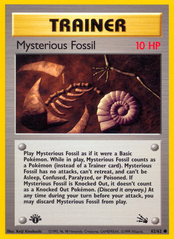 Mysterious Fossil (62/62) [Fossil 1st Edition] | Deep Dive Games St. Marys