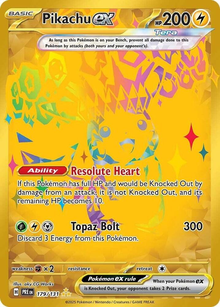 Pikachu ex (179/131) [Scarlet & Violet: Prismatic Evolutions] | Deep Dive Games St. Marys