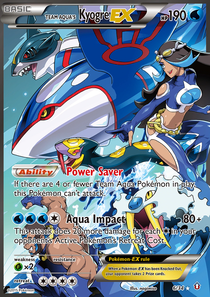 Team Aqua's Kyogre EX (6/34) [XY: Double Crisis] | Deep Dive Games St. Marys