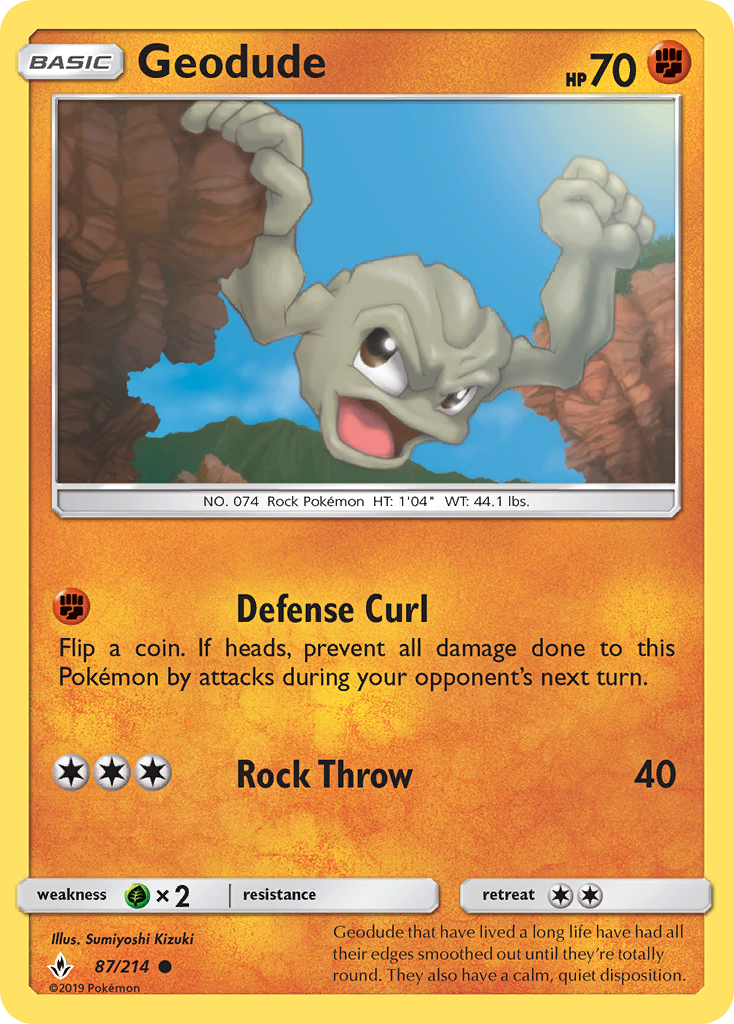 Geodude (87/214) [Sun & Moon: Unbroken Bonds] | Deep Dive Games St. Marys