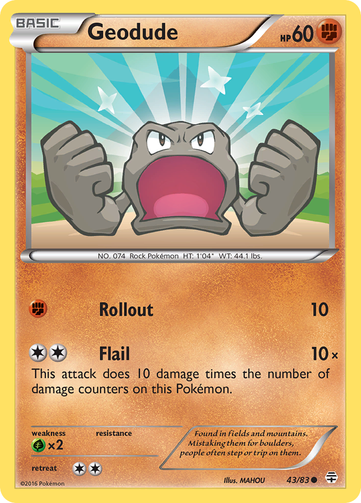 Geodude (43/83) [XY: Generations] | Deep Dive Games St. Marys