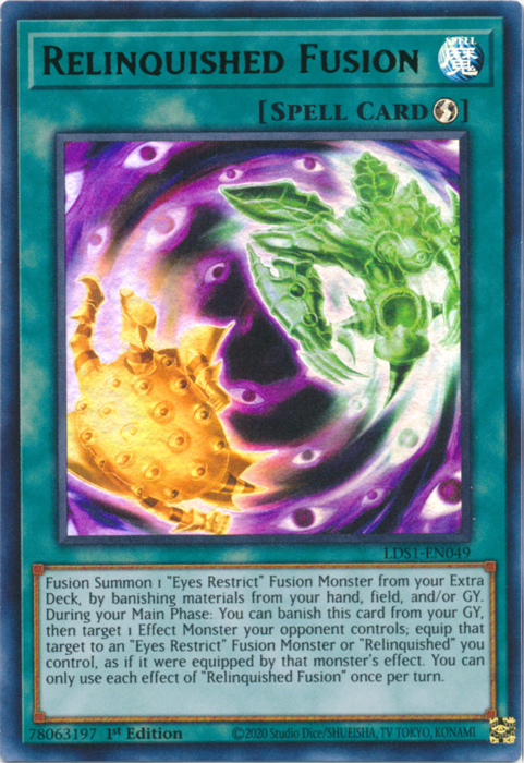 Relinquished Fusion (Green) [LDS1-EN049] Ultra Rare | Deep Dive Games St. Marys