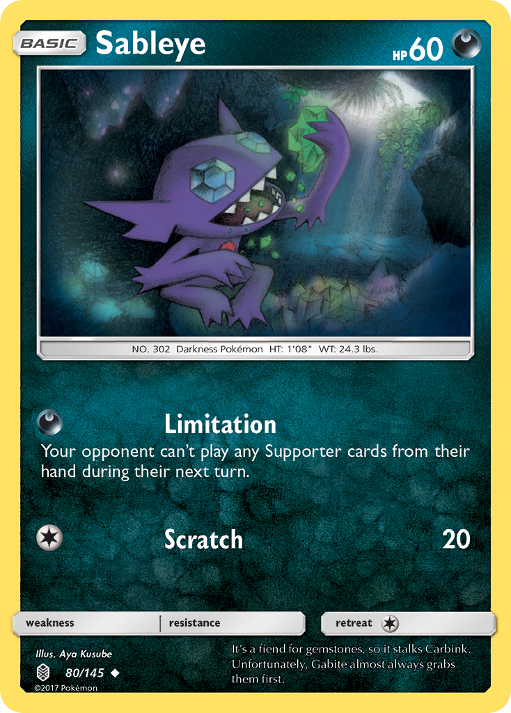 Sableye (80/145) [Sun & Moon: Guardians Rising] | Deep Dive Games St. Marys