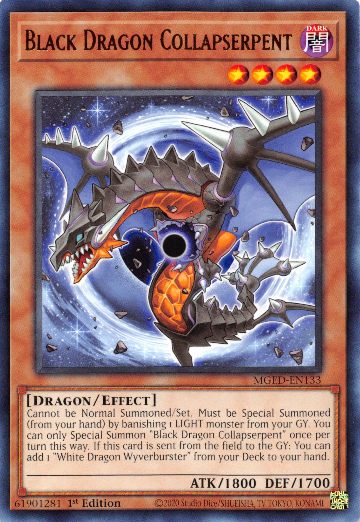 Black Dragon Collapserpent [MGED-EN133] Rare | Deep Dive Games St. Marys