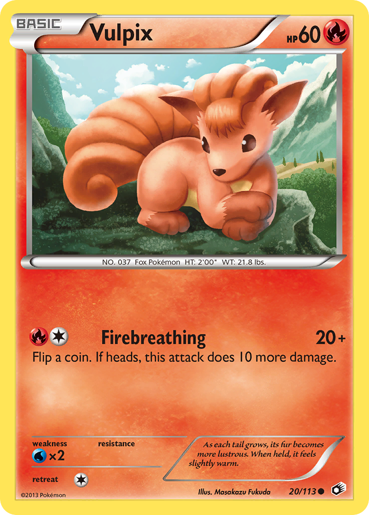 Vulpix (20/113) [Black & White: Legendary Treasures] | Deep Dive Games St. Marys