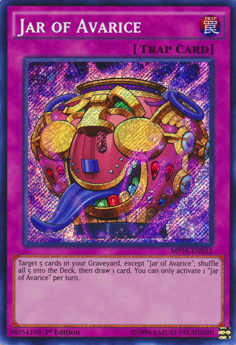 Jar of Avarice [MP16-EN033] Secret Rare | Deep Dive Games St. Marys